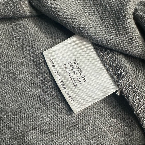 Eileen Fisher Grey washable stretch crepe dress XS gray sleeveless knee length - Picture 10 of 11